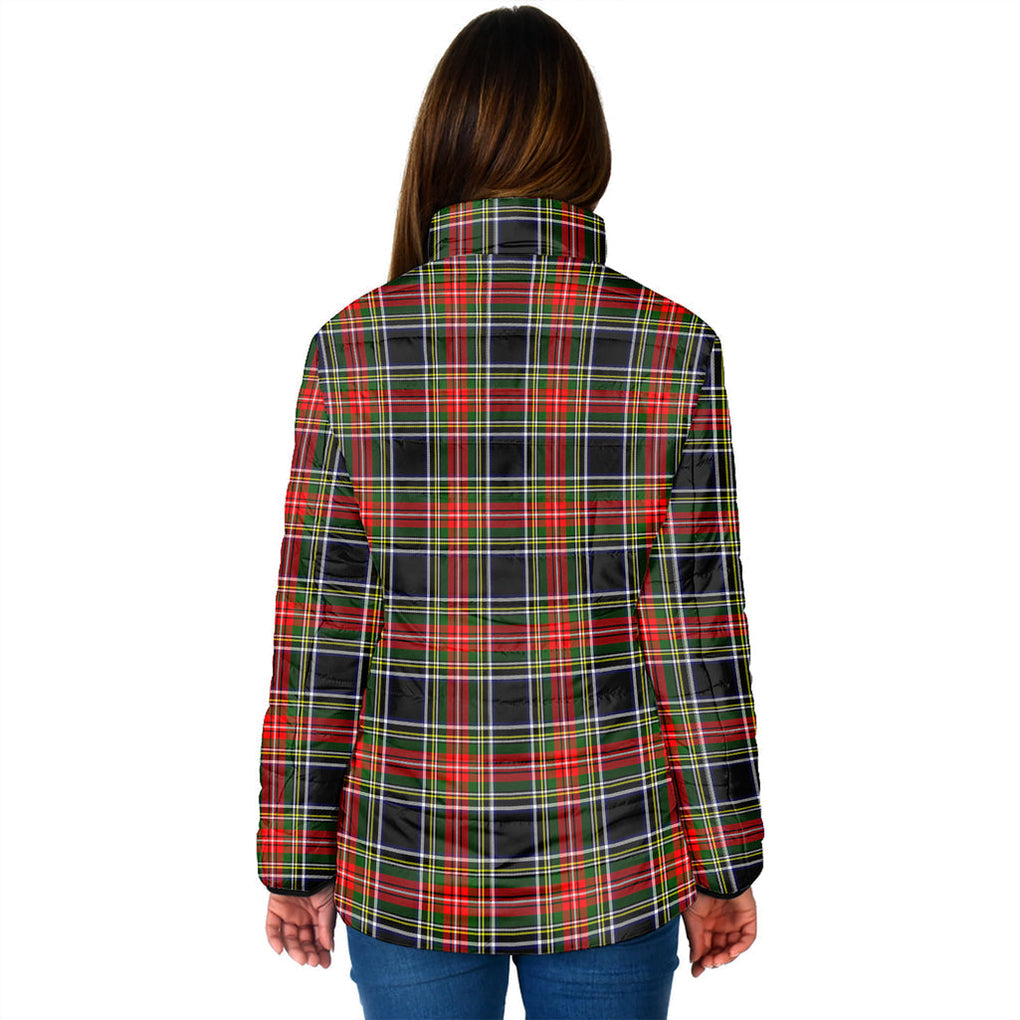 Stewart Black Tartan Padded Jacket - Tartan Vibes Clothing