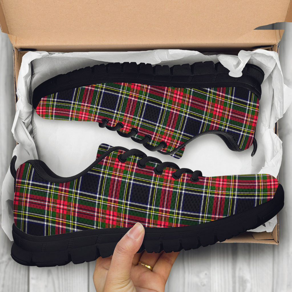 Stewart Black Tartan Sneakers - Tartan Vibes Clothing