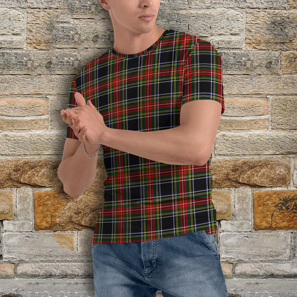 Stewart Black Tartan T-Shirt