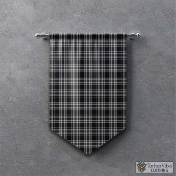 Stewart Black and White Tartan Gonfalon, Tartan Banner