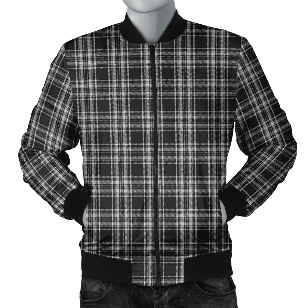 stewart-black-and-white-tartan-bomber-jacket