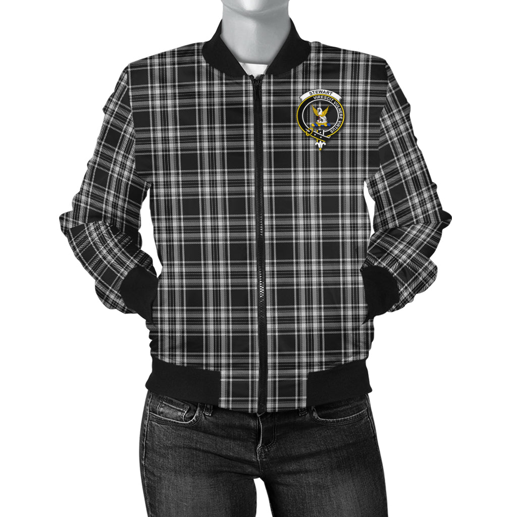 stewart-black-and-white-tartan-bomber-jacket-with-family-crest