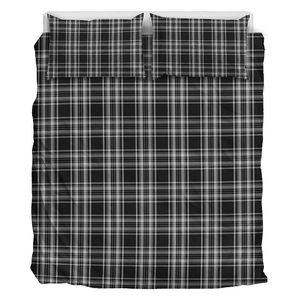 Stewart Black and White Tartan Bedding Set - Tartan Vibes Clothing