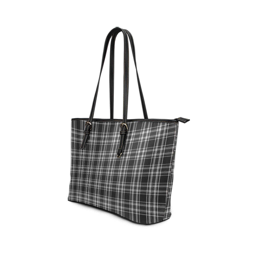 stewart-black-and-white-tartan-leather-tote-bag