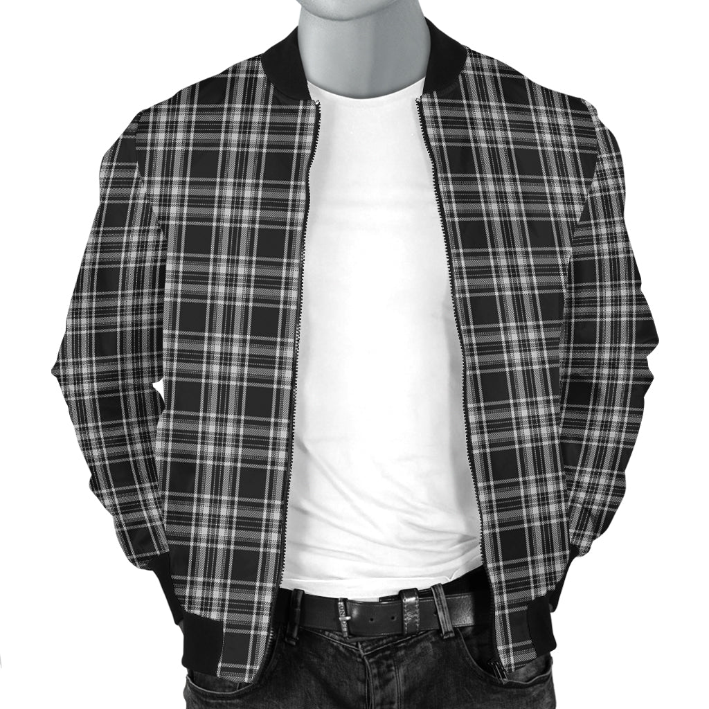 stewart-black-and-white-tartan-bomber-jacket