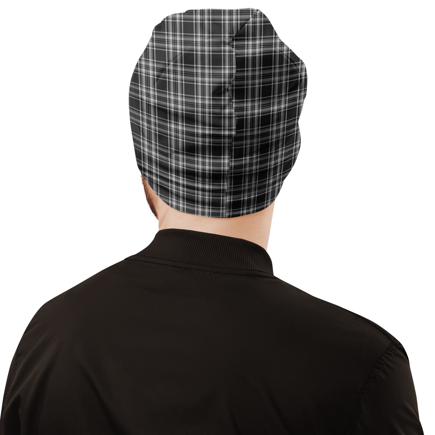 Stewart Black and White Tartan Beanies Hat - Tartan Vibes Clothing