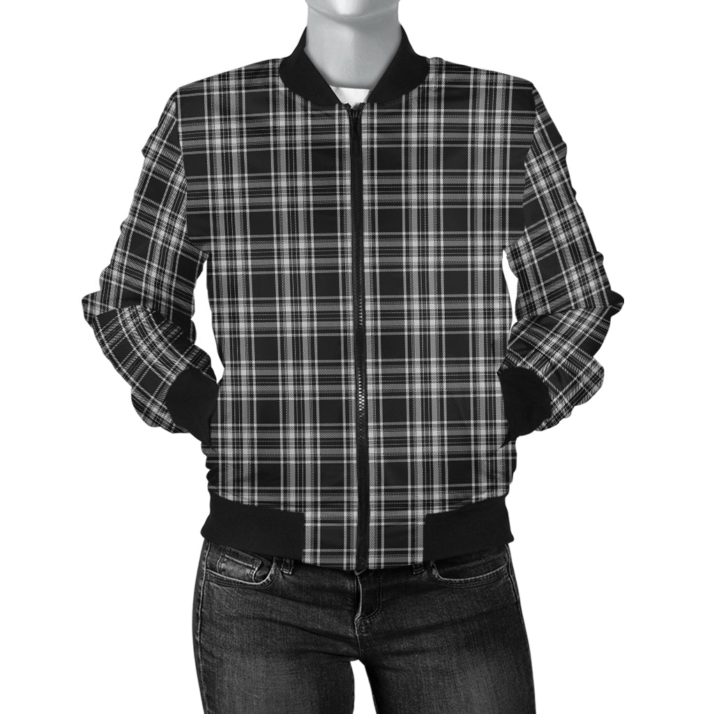 stewart-black-and-white-tartan-bomber-jacket