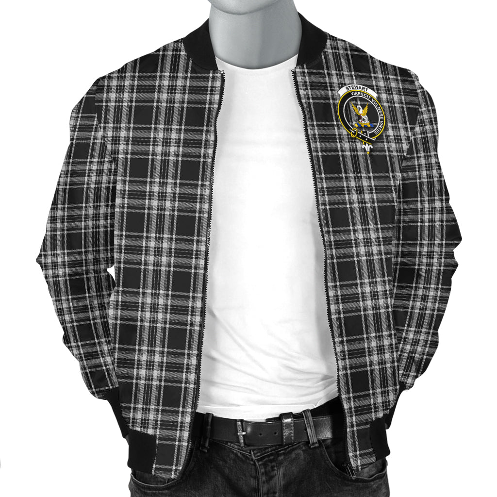 stewart-black-and-white-tartan-bomber-jacket-with-family-crest