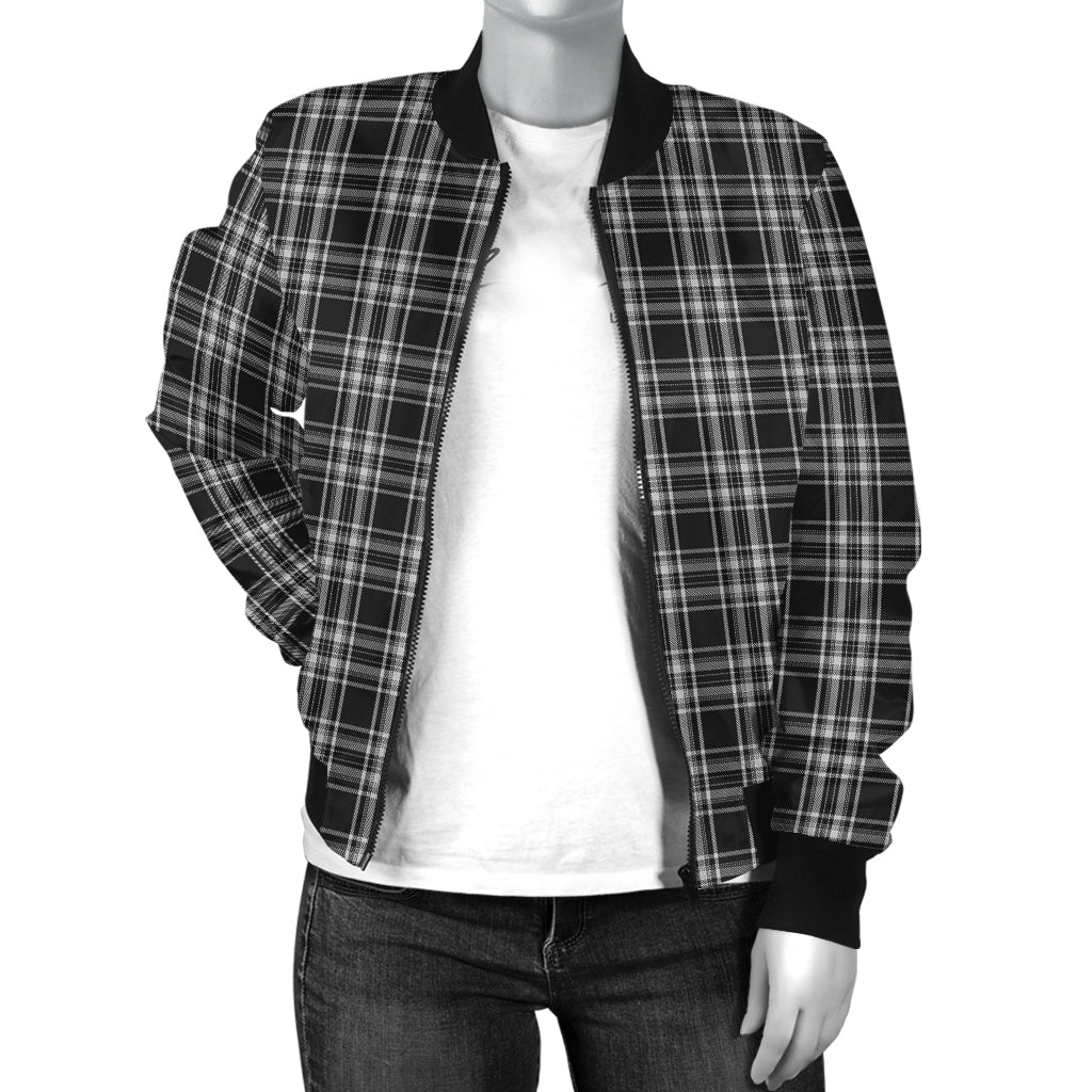 stewart-black-and-white-tartan-bomber-jacket