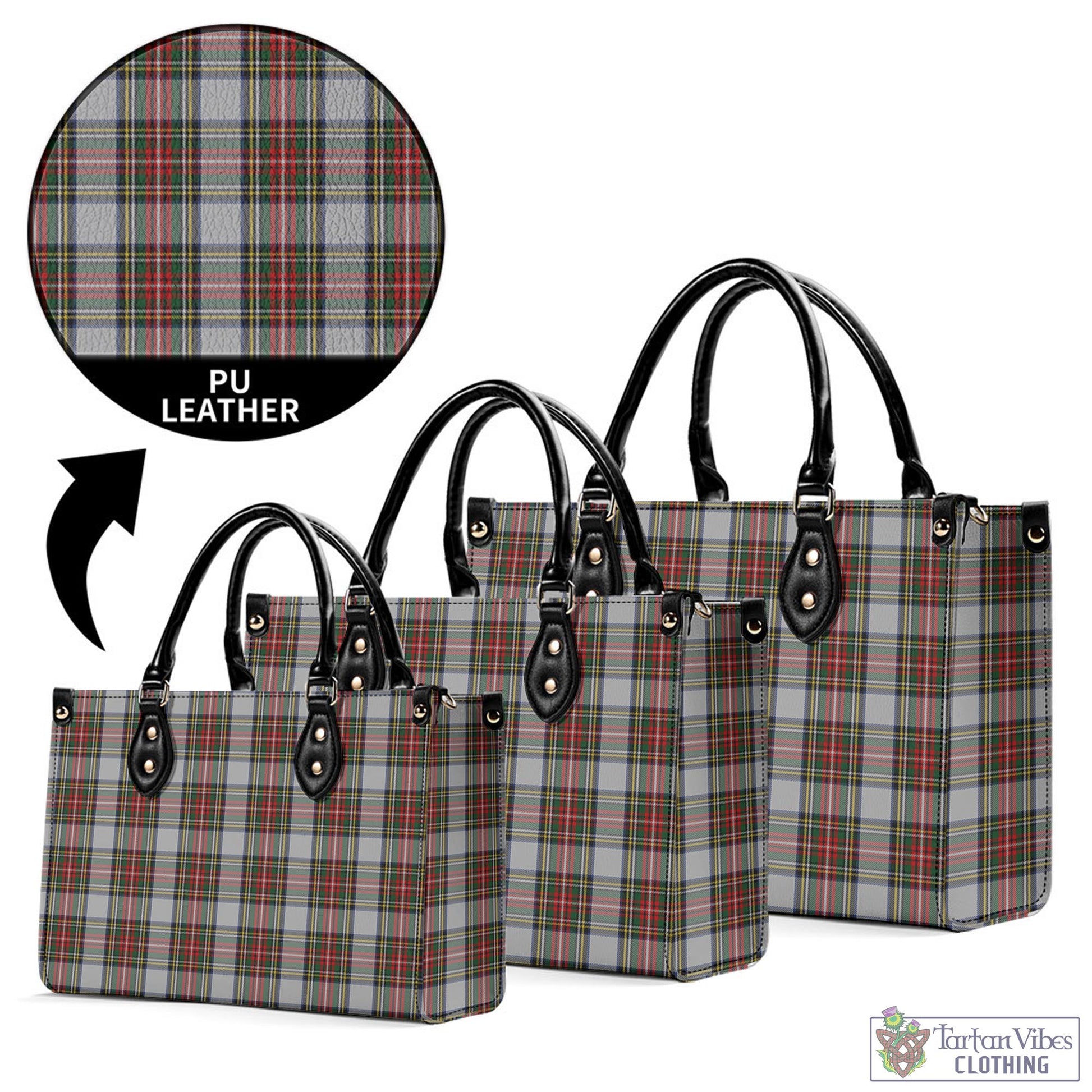 Tartan Vibes Clothing Stewart Dress Tartan Luxury Leather Handbags