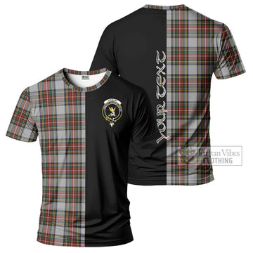 Stewart Dress Tartan T-Shirt with Family Crest and Half Of Me Style