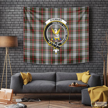 Stewart Dress Tartan Tapestry Wall Hanging and Home Decor for Room with Family Crest