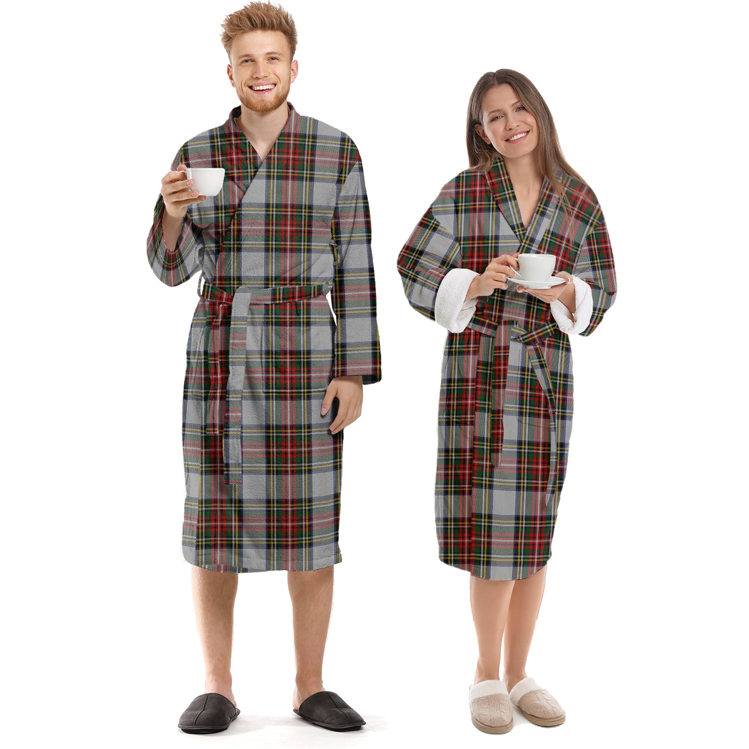 Stewart Dress Tartan Bathrobe Unisex S - Tartan Vibes Clothing