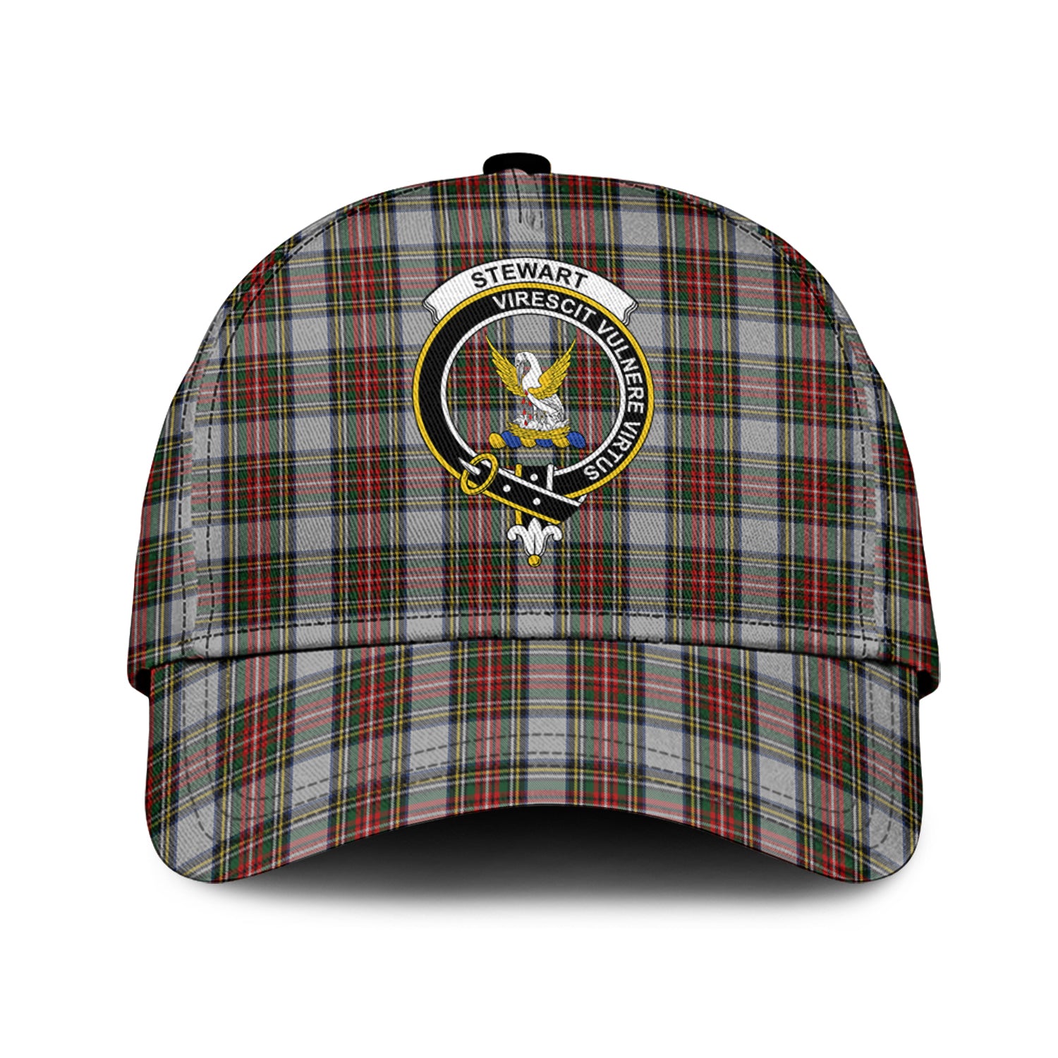 Stewart Dress Tartan Classic Cap with Family Crest Classic Cap Universal Fit - Tartan Vibes Clothing