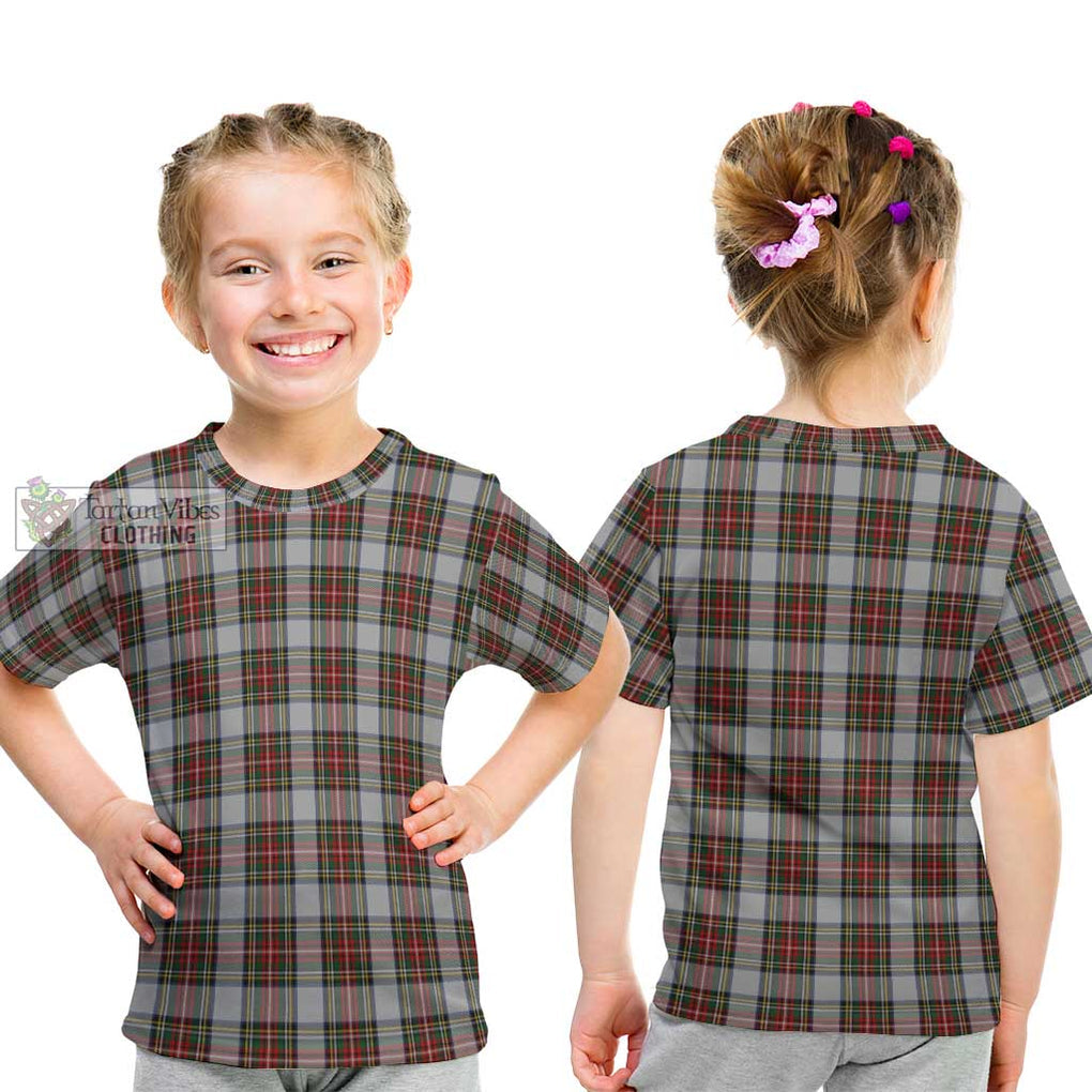 Stewart Dress Tartan Kid T-Shirt Youth XL Size14 - Tartanvibesclothing Shop