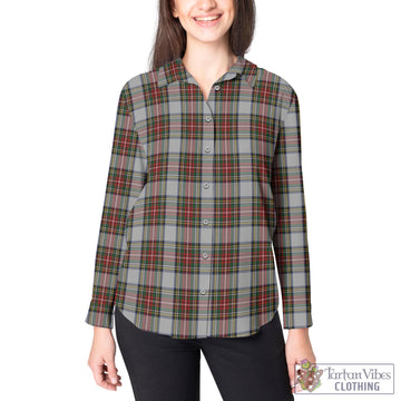 Stewart Dress Tartan Womens Casual Shirt