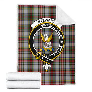 Stewart Dress Tartan Blanket with Family Crest