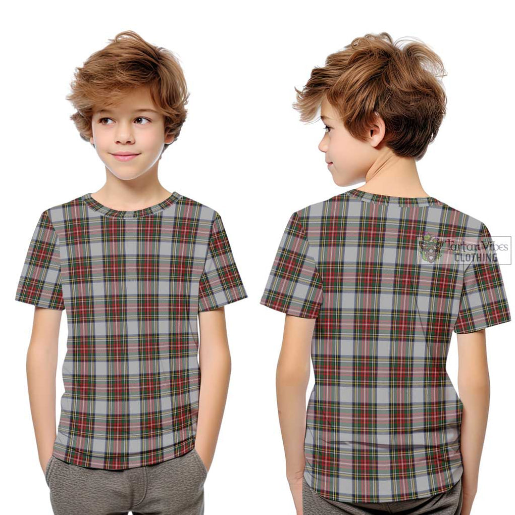 Stewart Dress Tartan Kid T-Shirt - Tartanvibesclothing Shop