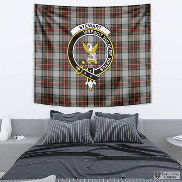 Stewart Dress Tartan Tapestry Wall Hanging and Home Decor for Room with Family Crest