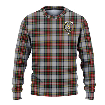 Stewart Dress Tartan Ugly Sweater with Family Crest