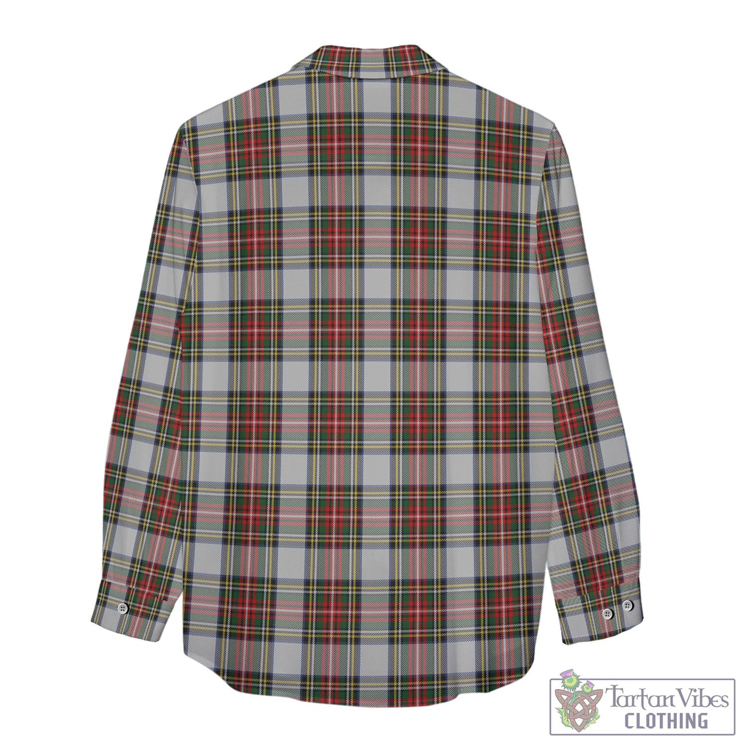 Tartan Vibes Clothing Stewart Dress Tartan Womens Casual Shirt with Family Crest