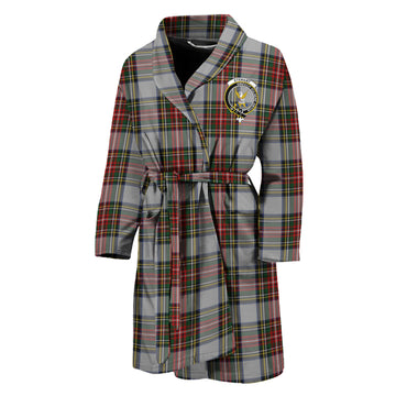 Stewart Dress Tartan Bathrobe with Family Crest