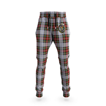 Stewart Dress Tartan Joggers Pants with Family Crest