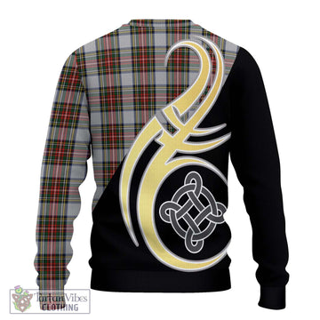 Stewart Dress Tartan Ugly Sweater with Family Crest and Celtic Symbol Style