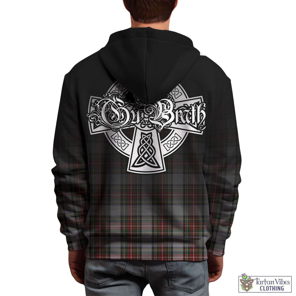 Tartan Vibes Clothing Stewart Dress Tartan Hoodie Featuring Alba Gu Brath Family Crest Celtic Inspired