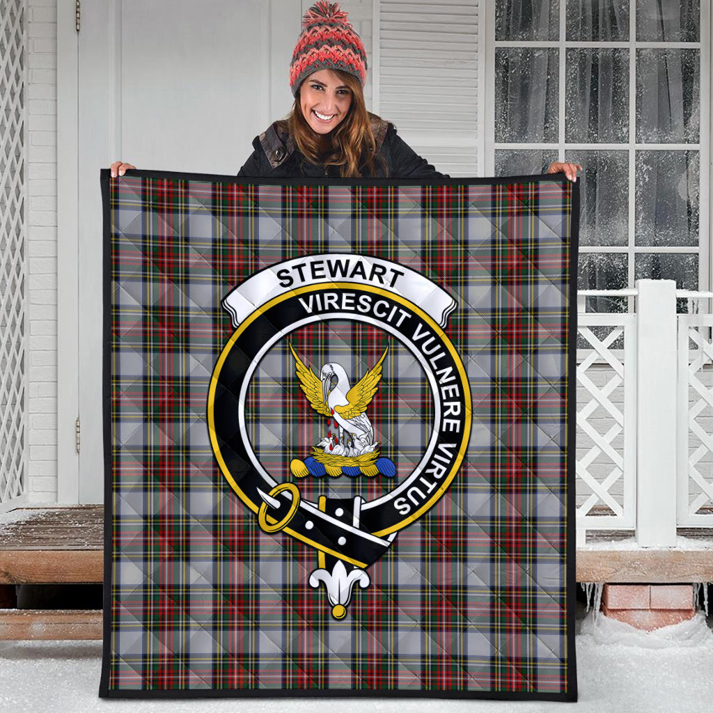 stewart-dress-tartan-quilt-with-family-crest