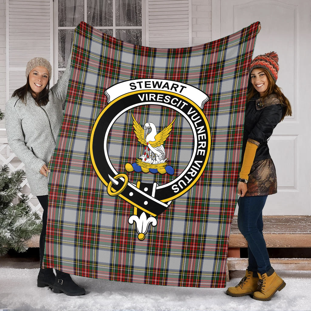 stewart-dress-tartab-blanket-with-family-crest