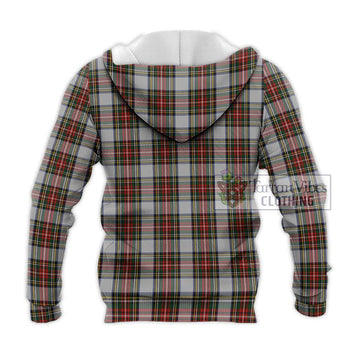 Stewart Dress Tartan Knitted Hoodie with Family Crest DNA In Me Style