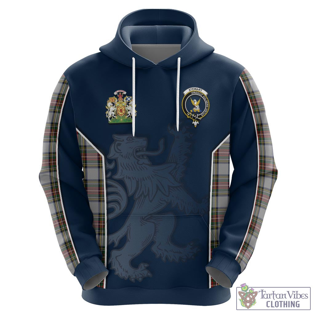 Tartan Vibes Clothing Stewart Dress Tartan Hoodie with Family Crest and Lion Rampant Vibes Sport Style