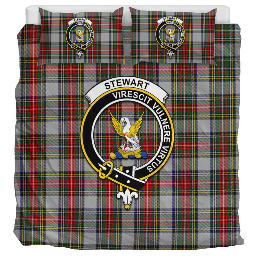 Stewart Dress Tartan Bedding Set with Family Crest UK Bedding Set UK Super King 104*94 inch - Tartan Vibes Clothing