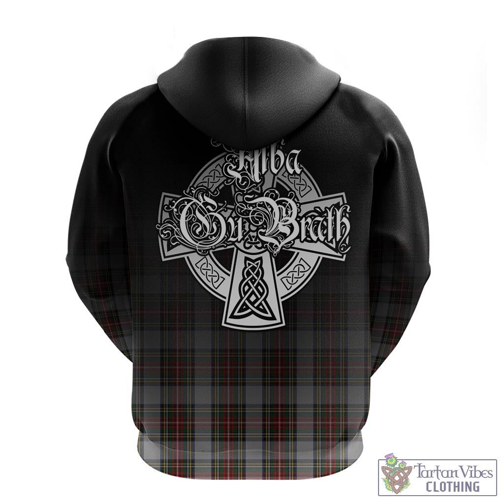 Tartan Vibes Clothing Stewart Dress Tartan Hoodie Featuring Alba Gu Brath Family Crest Celtic Inspired