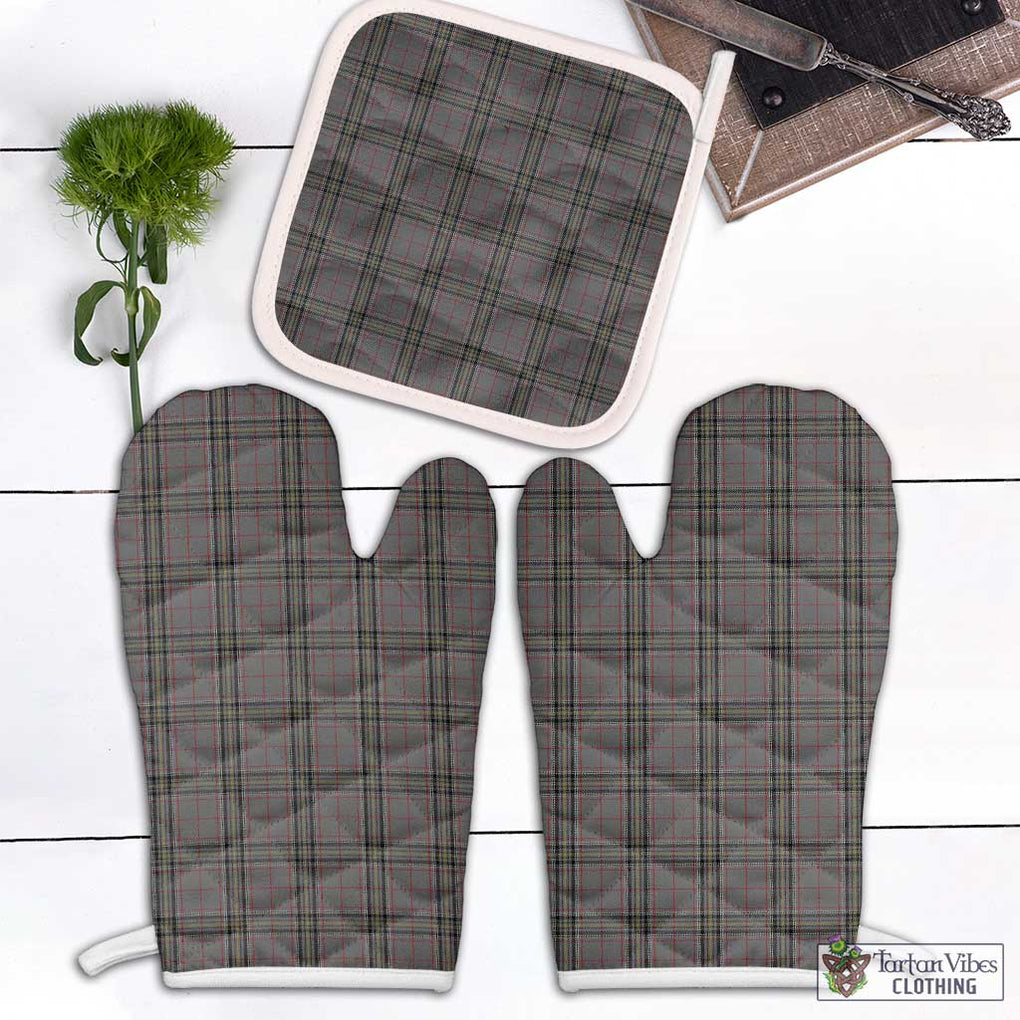 Stewart Grey Tartan Combo Oven Mitt & Pot-Holder Combo 1 Oven Mitt & 1 Pot-Holder White - Tartan Vibes Clothing