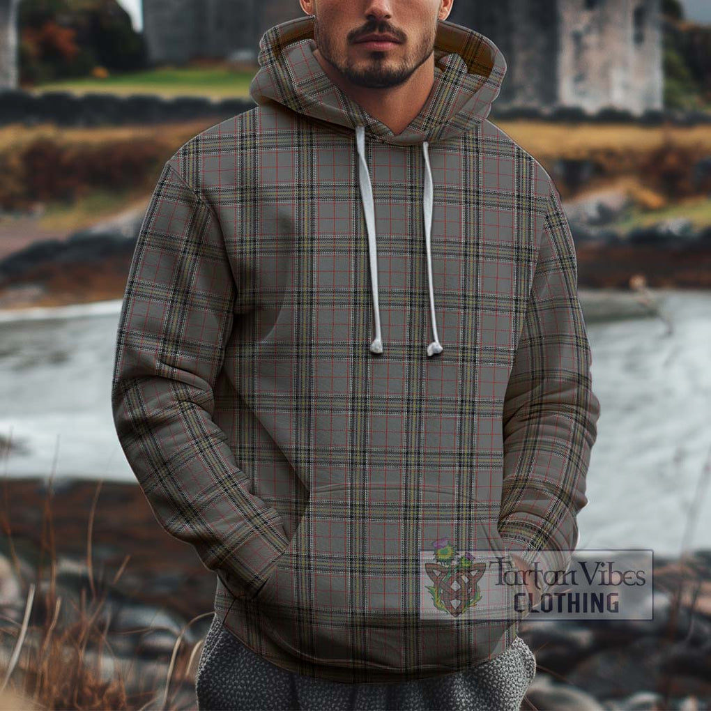 Stewart Grey Tartan Cotton Hoodie Pullover Hoodie XS - Tartan Vibes Clothing