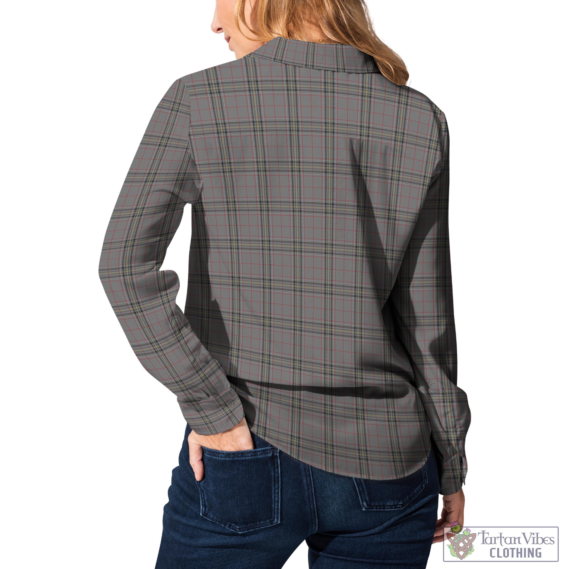 Stewart Grey Tartan Womens Casual Shirt