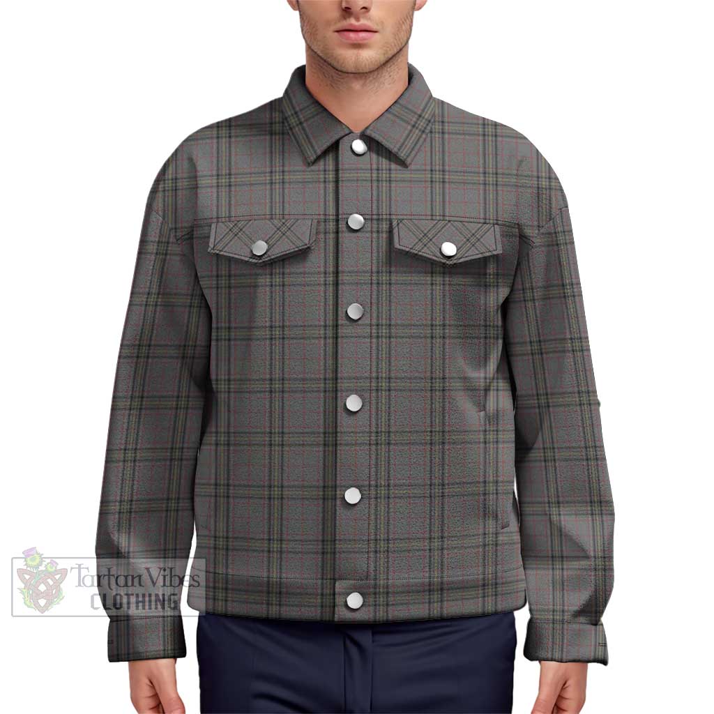 Stewart Grey Tartan Unisex Lapel Cotton Jacket Unisex - Tartan Vibes Clothing