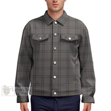 Stewart Grey Tartan Unisex Lapel Cotton Jacket