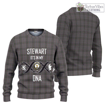 Stewart Grey Tartan Ugly Sweater with Family Crest DNA In Me Style