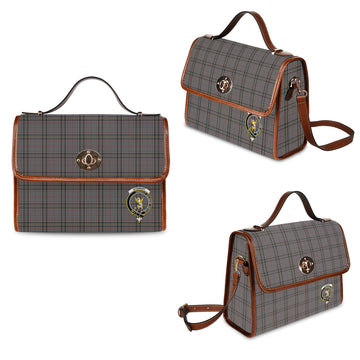 Stewart Grey Tartan Waterproof Canvas Bag with Family Crest