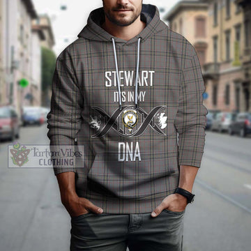 Stewart Grey Tartan Hoodie with Family Crest DNA In Me Style