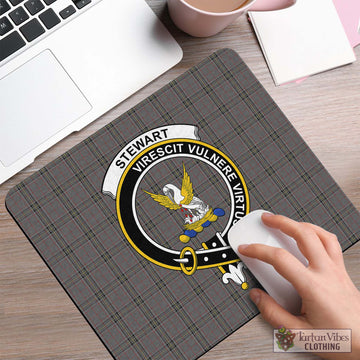 Stewart Grey Tartan Mouse Pad with Family Crest