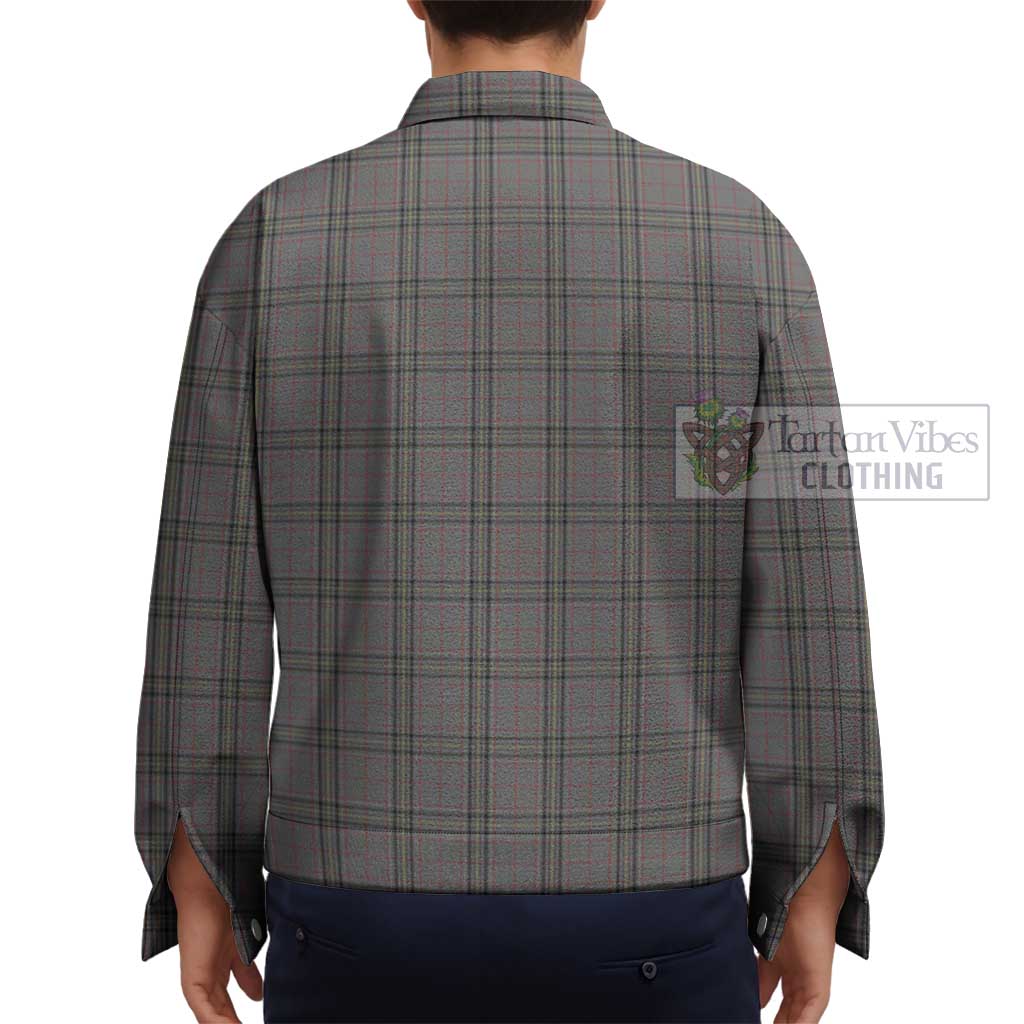 Stewart Grey Tartan Unisex Lapel Cotton Jacket - Tartan Vibes Clothing