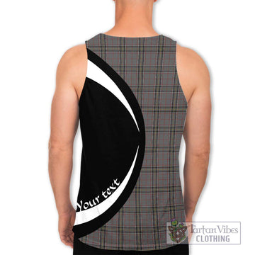 Stewart Grey Tartan Men's Tank Top with Family Crest Circle Style