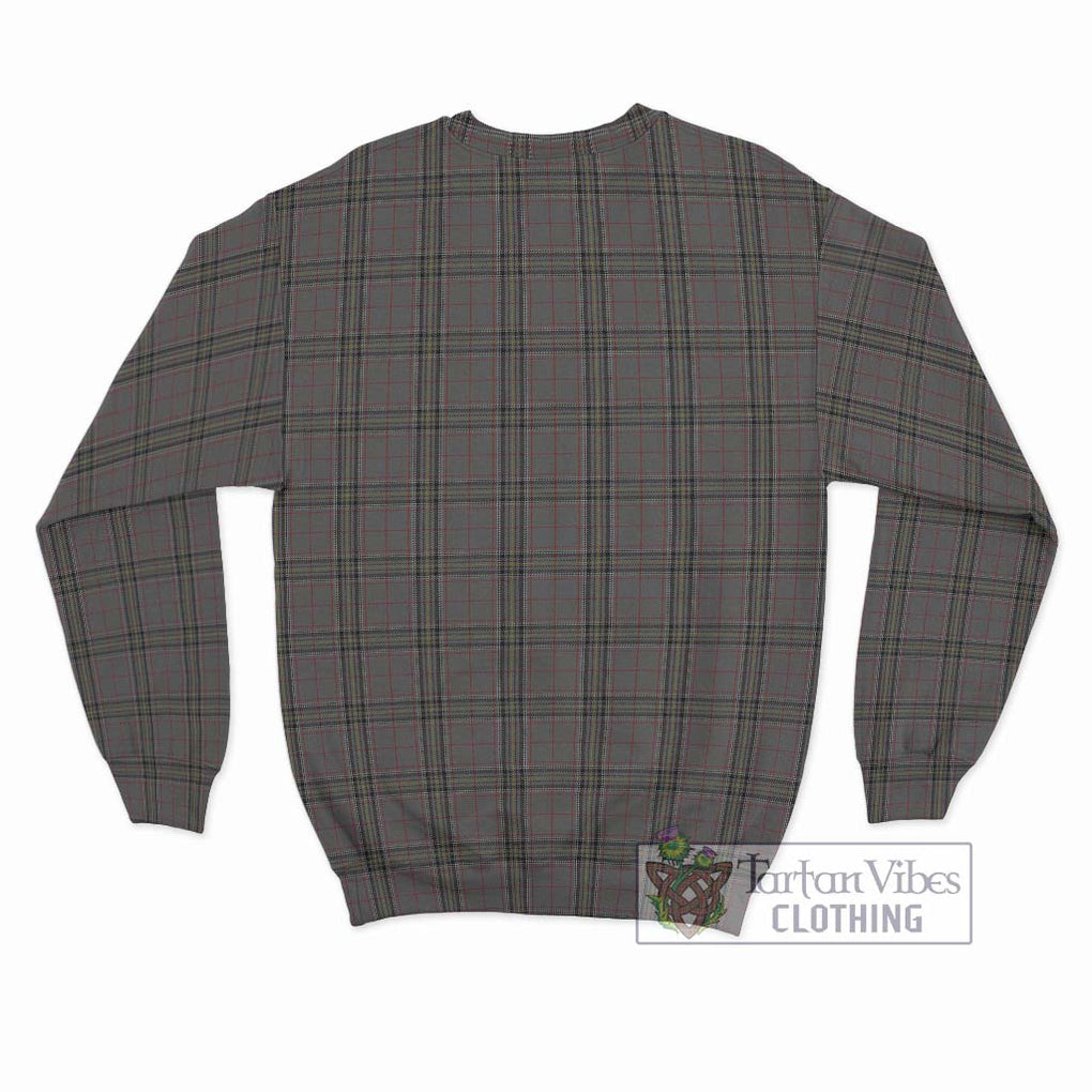 Stewart Grey Tartan Sweatshirt with Family Crest DNA In Me Style - Tartanvibesclothing Shop