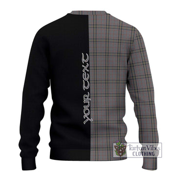 Stewart Grey Tartan Ugly Sweater with Family Crest and Half Of Me Style