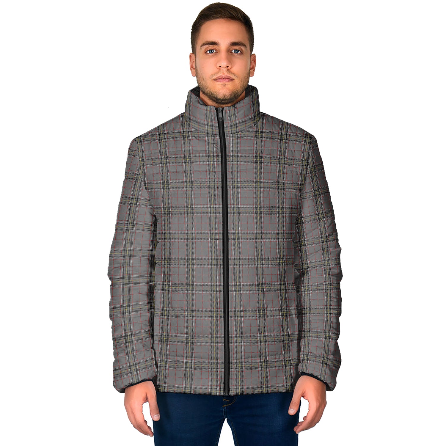 Stewart Grey Tartan Padded Jacket - Tartan Vibes Clothing