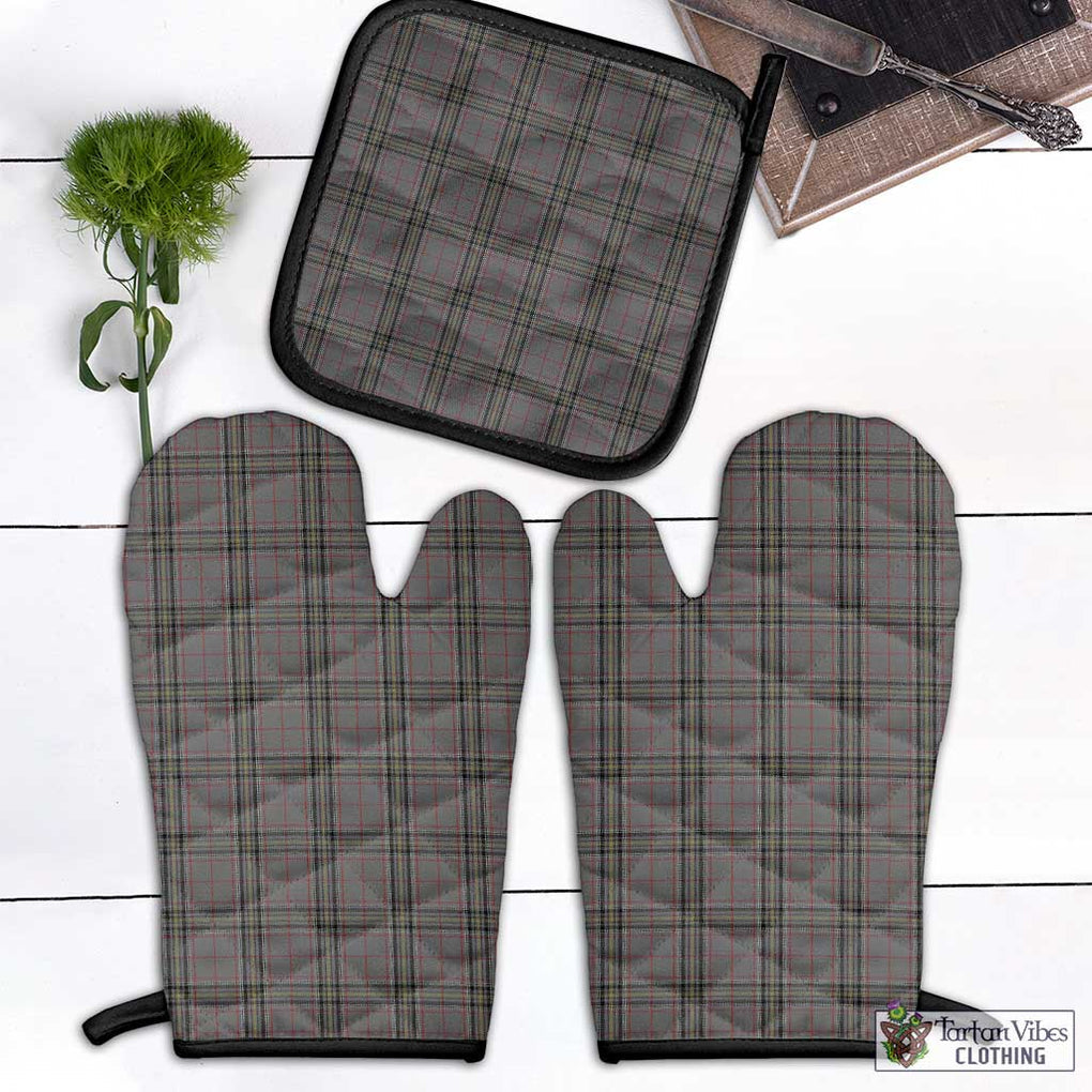 Stewart Grey Tartan Combo Oven Mitt & Pot-Holder Combo 1 Oven Mitt & 1 Pot-Holder Black - Tartan Vibes Clothing